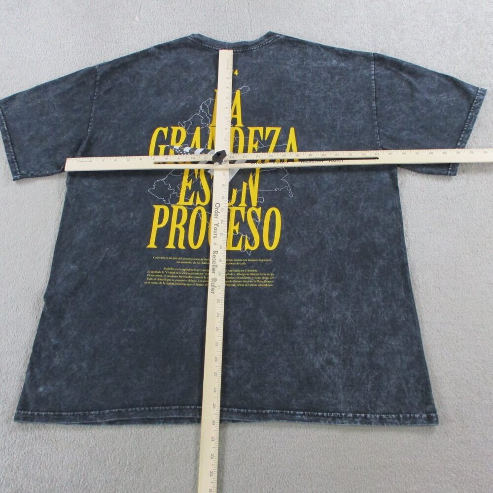 Paper Planes T Shirt Adult 2XL XXL Gray Yellow Colombia Greatness Process Crew - Picture 6 of 9